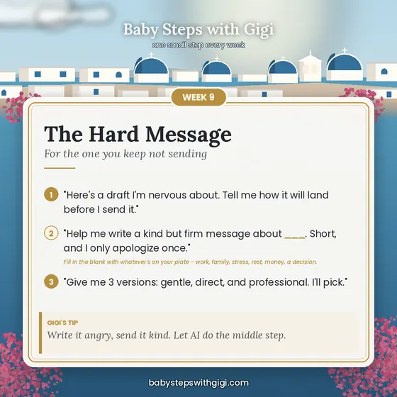 Week 9 prompt card: The Hard Message
