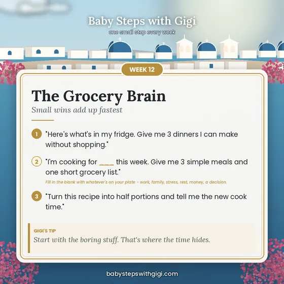 Week 12 prompt card: The Grocery Brain