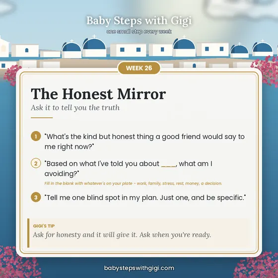 Week 26 prompt card: The Honest Mirror