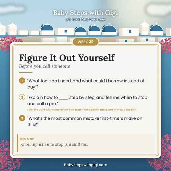 Week 39 prompt card: Figure It Out Yourself