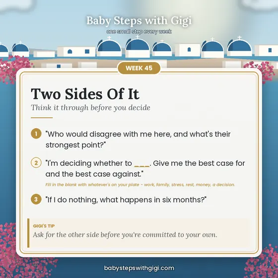 Week 45 prompt card: Two Sides Of It